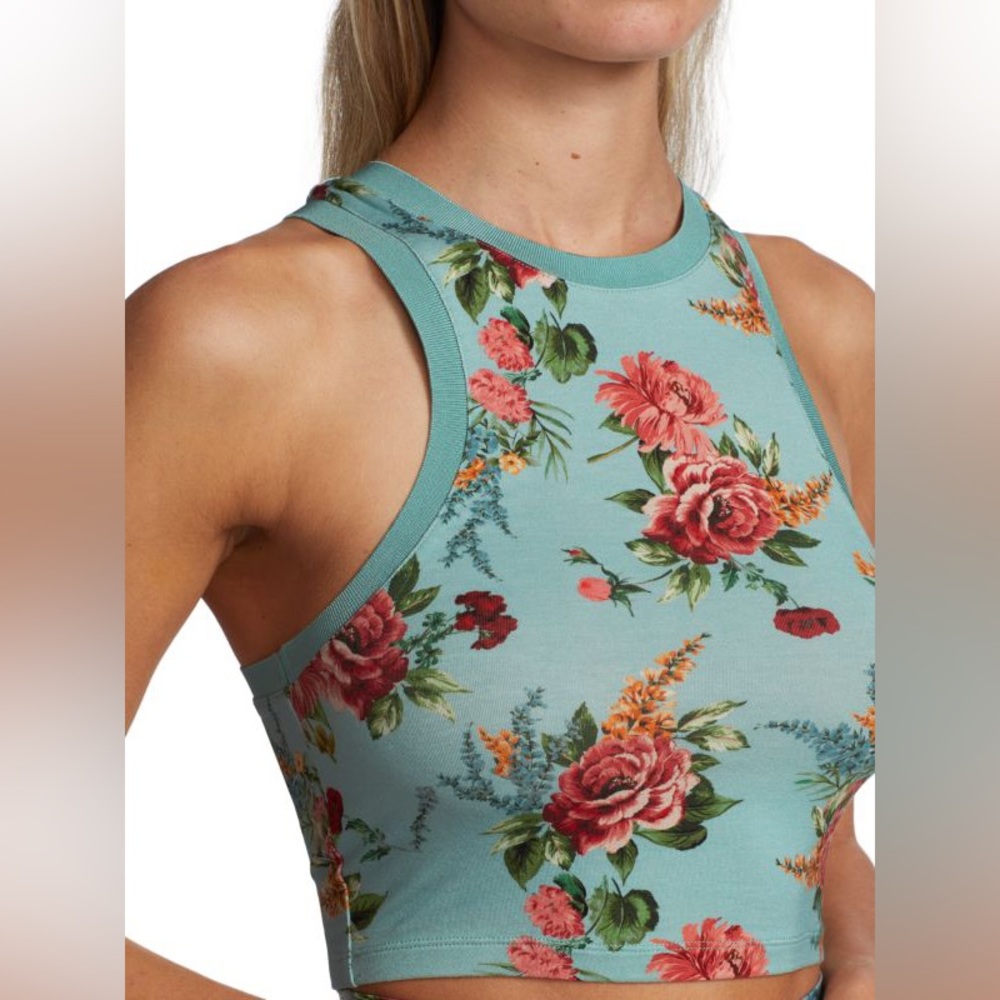 Alice + Olivia Melva racer back crop top